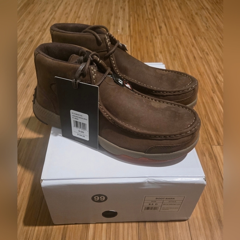 Unused Cody James Men's Brown Leather Lace Up Shoes